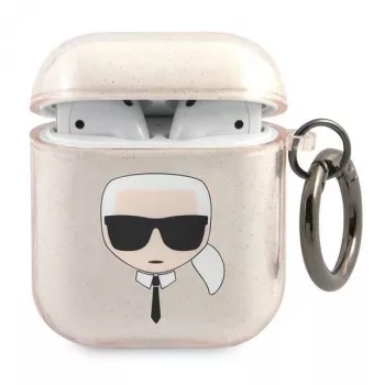 Karl Lagerfeld KLA2UKHGD AirPods 1/2 kate kullas sädeleva Karl Head disainiga