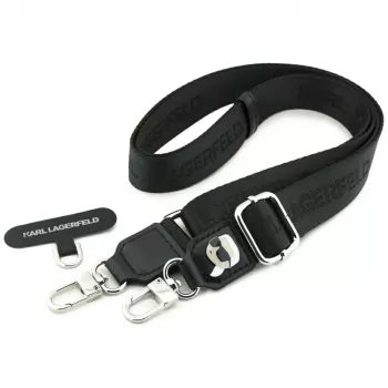 Karl Lagerfeld Universaalne rihm kinnitusplaastriga Karl Metal Logo must