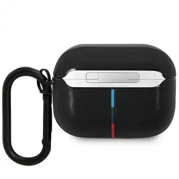 BMW AirPods Pro nahkümbris kõverjoone disainiga - must