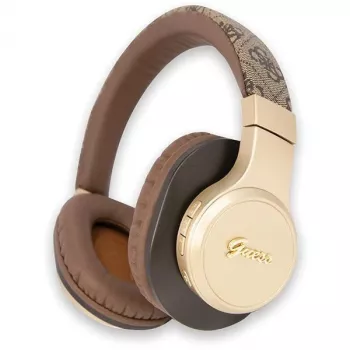 GUESS 4G Script Metal Logo juhtmevabad kõrvaklapid Bluetooth 5.3 pruun