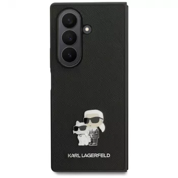 Karl Lagerfeld Saffiano Karl & Choupette Pin Case Samsung Galaxy Z Fold7 jaoks – must