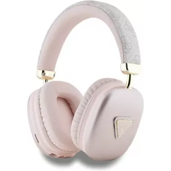 GUESS PU-nahast 4G kolmnurga logoga Bluetooth-stereokõrvaklapid roosa