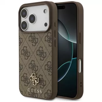 GUESS 4G Small Classic Logo MagSafe ümbris iPhone 18 Pro / 17 Pro jaoks – pruun