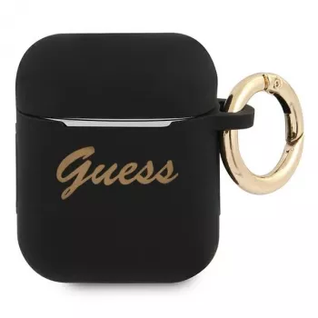 Guess GUA2SSSK AirPods 1/2 kate must silikoon Vintage Script