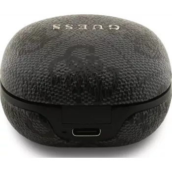 Guess 4G Classic Metal Logo True Wireless Bluetooth kõrvaklapid ENC ja laadimiskarpiga, must
