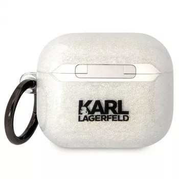 Karl Lagerfeld KLA3HNKCTGT AirPods 3 kate läbipaistev sädelev Karl & Choupette