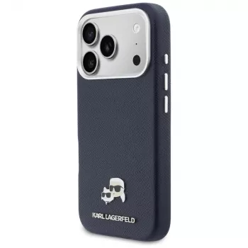 Karl Lagerfeld Karl & Choupette Head Pins Saffiano MagSafe-kate iPhone 17 Pro Max jaoks - Sinine