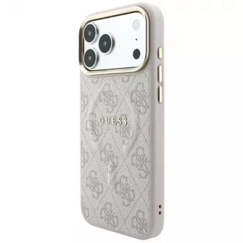 GUESS Embossed 4G Classic MagSafe ümbris iPhone 17 Pro Max / 18 Pro Max - Roosa