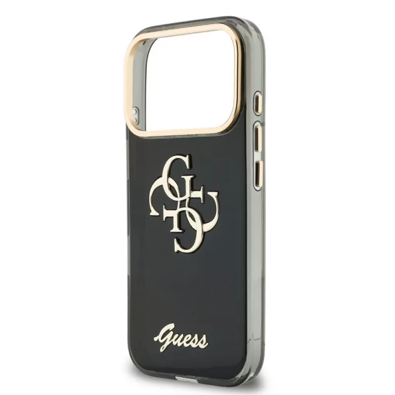 GUESS IML 4G Script Metal ümbris iPhone 18 Pro Max / 17 Pro Max jaoks - Must