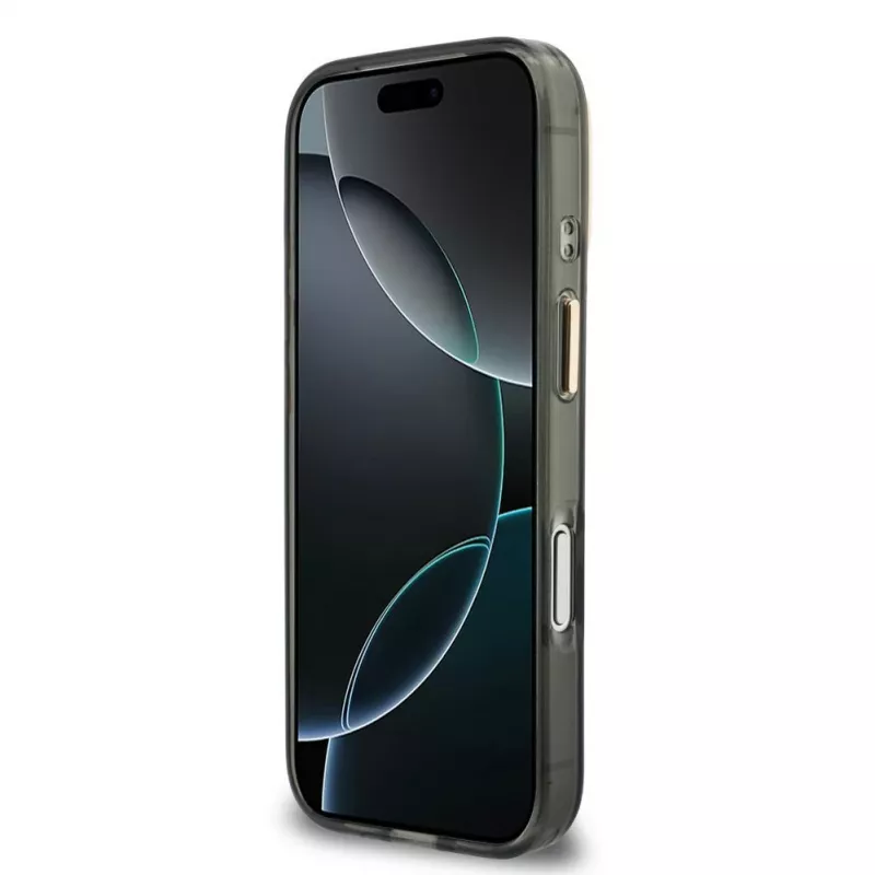 GUESS IML 4G Script Metal ümbris iPhone 18 Pro Max / 17 Pro Max jaoks - Must