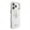GUESS IML 4G Script Metal kest iPhone 15 Pro jaoks, valge