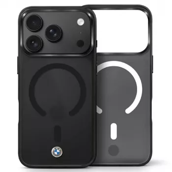 BMW Sign Frosted IML & metallist logo MagSafe ümbris iPhone 18 Pro / 17 Pro jaoks - must