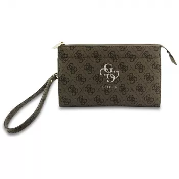 Guess Phone Pouch 4G Big Logo - Pruun õlakott kaarditaskutega