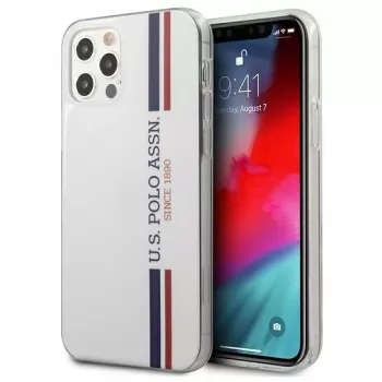U.S. Polo Assn. USHCP12MPCUSSWH iPhone 12/12 Pro 6,1-tolline valge Tricolor Collection kõva ümbris