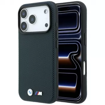 BMW M Quadrille Kevlar metallist logo MagSafe ümbris iPhone 18 Pro / 17 Pro jaoks - tumesinine