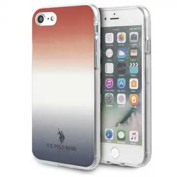 U.S. POLO ASSN. Gradient Pattern ümbris iPhone 7/8/SE (2020/2022) jaoks - punane ja sinine