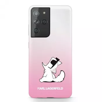 Karl Lagerfeld KLHCS21LCFNRCPI S21 Ultra kõva kest roosa Choupette Fun