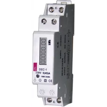 ETI ühefaasiline modulaarne elektriarvesti DEC-1 otseühendusega 230V 5(60)A klass 1 S0 impulssväljundiga