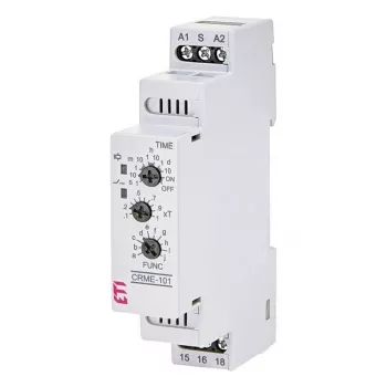 CRME-101 multifunktsionaalne ajarelee, 10 funktsiooni, 24-240V AC/DC, 1 C/O, DIN-liistule