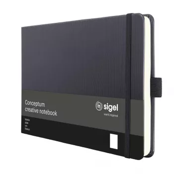 SIGEL CO201 märkmik A5 tühi must 66 lehte