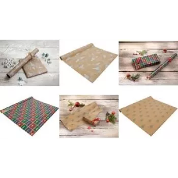 SIGEL GP120 Kingitusepaberi rull – Jääkaru disain, 5 m x 70 cm, mitmevärviline, 80 g/m²