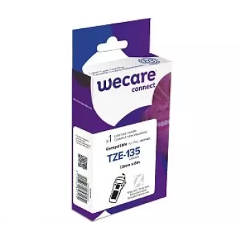 ARMOR WECARE Ühilduv Brother TZe-135 Valge Läbipaistval Sildilint 12mm x 8m