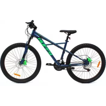 Huffy Korros 26 maastikuratastel sinine - 18-käiguline terasest hardtail esivedrustusega