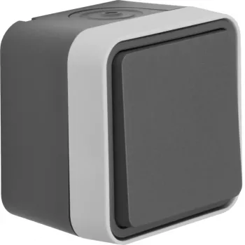 Hager WNC020 Pindpaigaldatav surunupplüliti, 1-pooluseline NO, IP55, hall