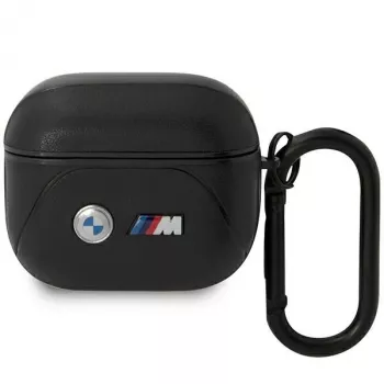 BMW BMA322PVTK AirPods 3. põlvkonna ümbris must nahk kõverjooneline