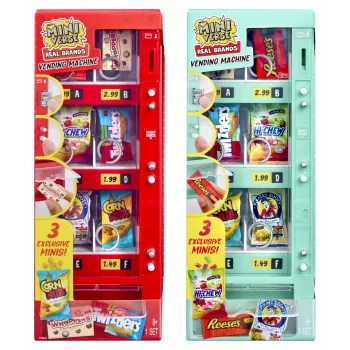 MGA Miniverse müügiautomaadi mängukomplekt - Make It Mini Food Diner seeria 1, 4 üllatuskapslit, interaktiivne mündiauk ja väljastaja, kollektsioneeritavad minitoitlood, vanus 8+