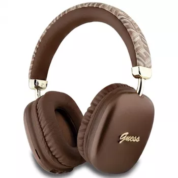 GUESS GUE003639 Gcube Metallic Script Logo kõrvaklapid Bluetooth Brown