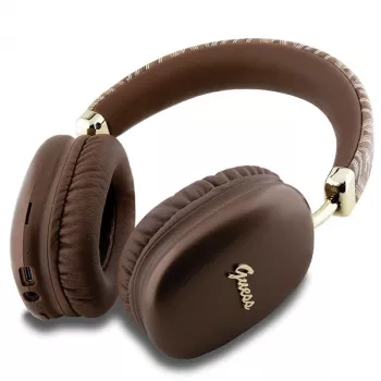 GUESS GUE003639 Gcube Metallic Script Logo kõrvaklapid Bluetooth Brown