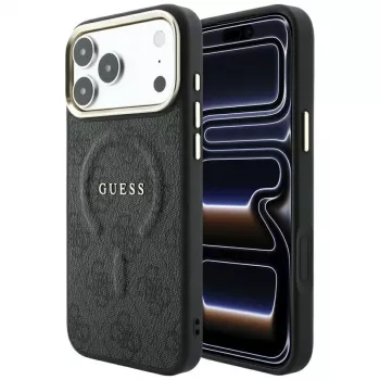 GUESS Embossed 4G Classic MagSafe ümbris iPhone 17 Pro Max / 18 Pro Max jaoks - Must