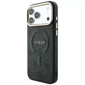 GUESS Embossed 4G Classic MagSafe ümbris iPhone 17 Pro Max / 18 Pro Max jaoks - Must