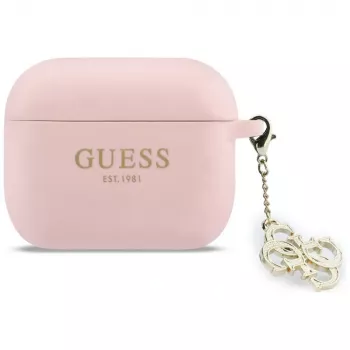 GUESS Silicone 4G Charm Case for Apple AirPods Pro (1st & 2nd Gen) - Roosa