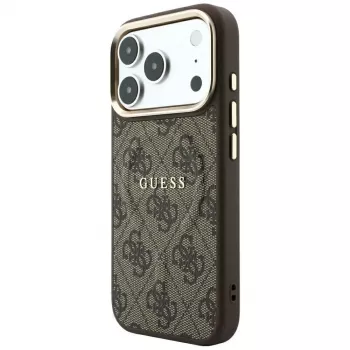 GUESS Embossed 4G Classic MagSafe ümbris iPhone 17 Pro Max / 18 Pro Max jaoks - pruun
