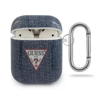 GUESS GUACA2TPUJULDB AirPods 1/2 kate tumesinine teksariidest kollektsioon
