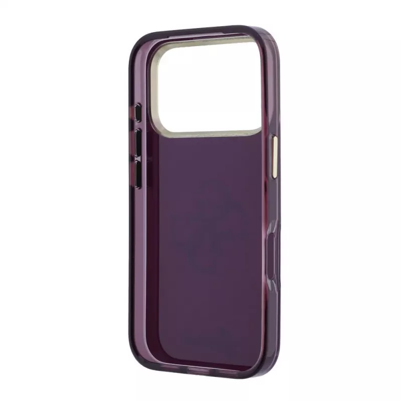 GUESS 4G Script Metal tagakaas Apple iPhone 18 Pro / 17 Pro jaoks - Burgundia