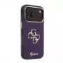 GUESS 4G Script Metal tagakaas Apple iPhone 18 Pro / 17 Pro jaoks - Burgundia