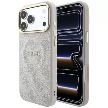 GUESS Embossed 4G Classic MagSafe ümbris iPhone 17 Pro / 18 Pro jaoks - Roosa