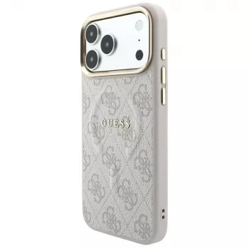 GUESS Embossed 4G Classic MagSafe ümbris iPhone 17 Pro / 18 Pro jaoks - Roosa