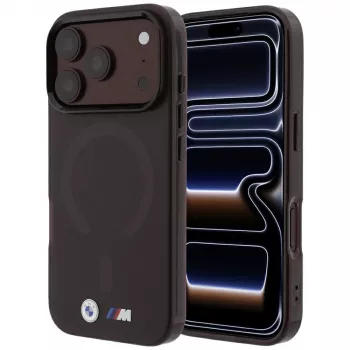 BMW M IML Frosted Metal Logo & Trims MagSafe Case for iPhone 18 Pro Max / 17 Pro Max - Burgund