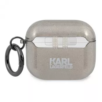 Karl Lagerfeld KLA3UKHGK AirPods 3 kate must sädelev Karl'i pea