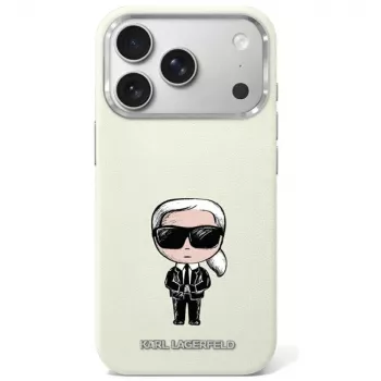 Karl Lagerfeld Smooth Ikonik Sketch MagSafe-kate iPhone 18 Pro / 17 Pro jaoks, beež