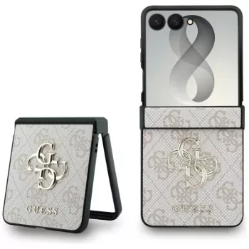 GUESS 4G Big Logo kõva kate Samsung Galaxy Z Flip5 jaoks - Roosa