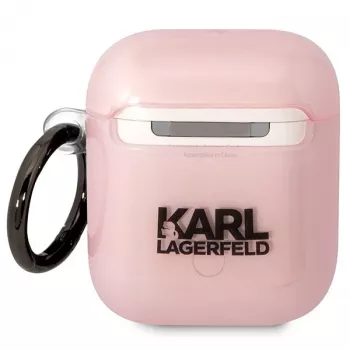 Karl Lagerfeld Ikonik Choupette AirPods 1/2 kate roosa