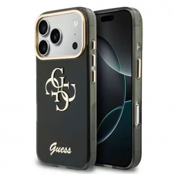 GUESS IML 4G Script Metal korpus iPhone 18 Pro / 17 Pro jaoks - must