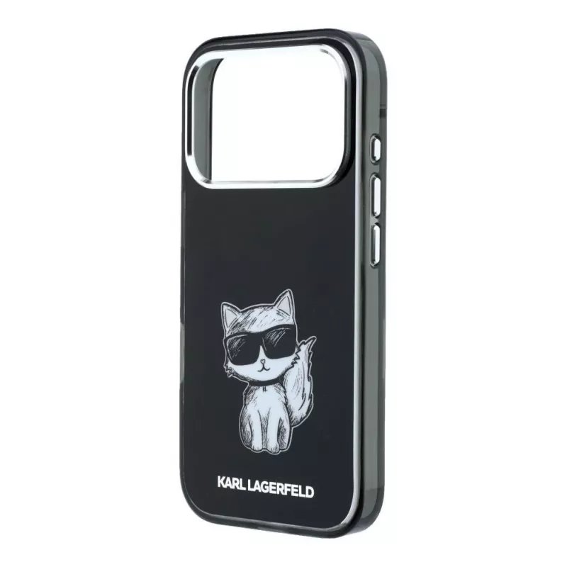 Karl Lagerfeld IML Choupette Body Sketch Print MagSafe ümbris iPhone 18 Pro / 17 Pro jaoks - Must