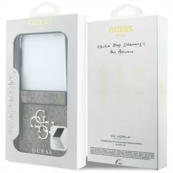 GUESS Big 4G Logo kõva ümbris Samsung Galaxy Z Flip4 jaoks - pruun