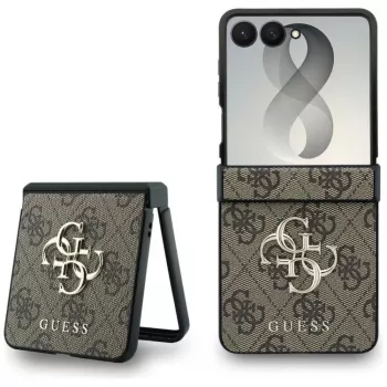 GUESS Big 4G Logo kõva ümbris Samsung Galaxy Z Flip4 jaoks - pruun